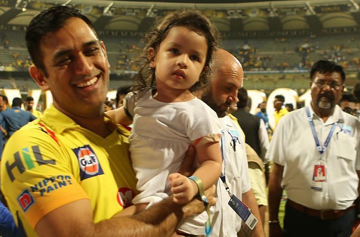 MS Dhoni with daughter Ziva
